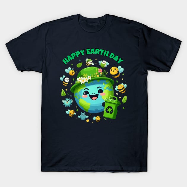 happy earth day every day T-Shirt by hsayn.bara